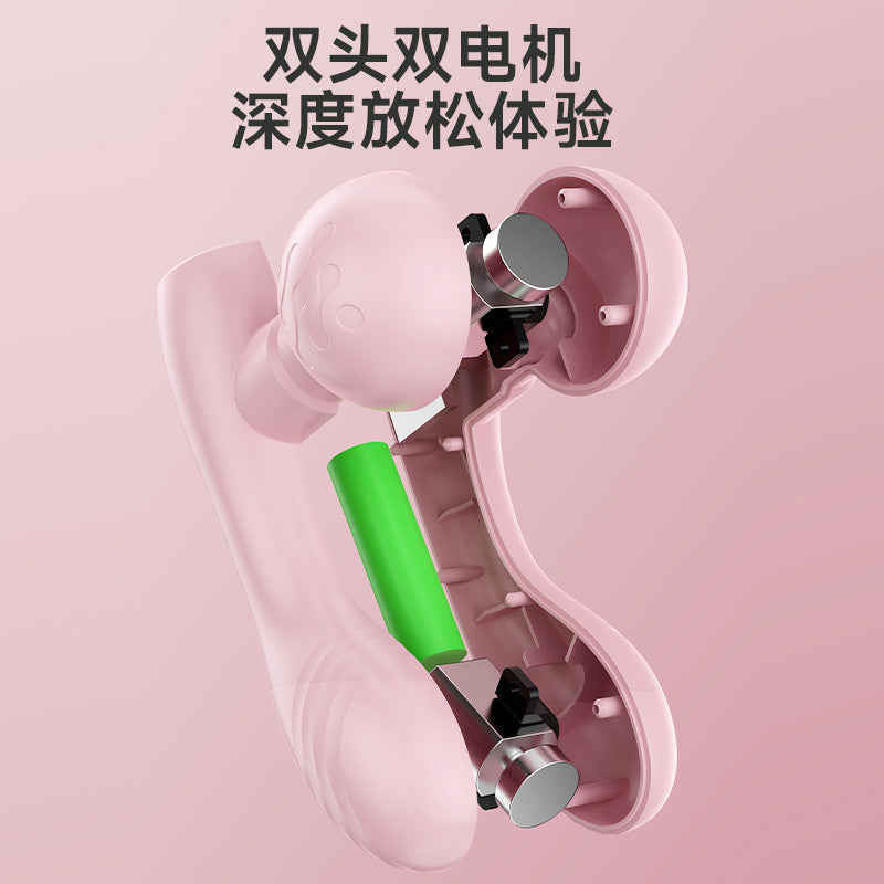 Dual-Head Vibration Massager, Portable Deep Tissue Massage Gun.