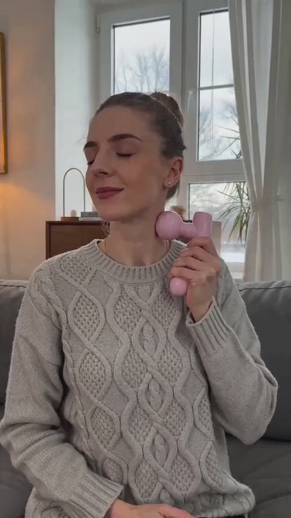 Dual-Head Vibration Massager, Portable Deep Tissue Massage Gun.