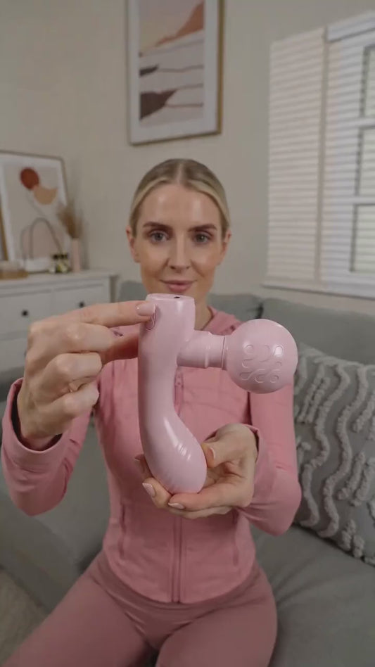 Dual-Head Vibration Massager, Portable Deep Tissue Massage Gun.
